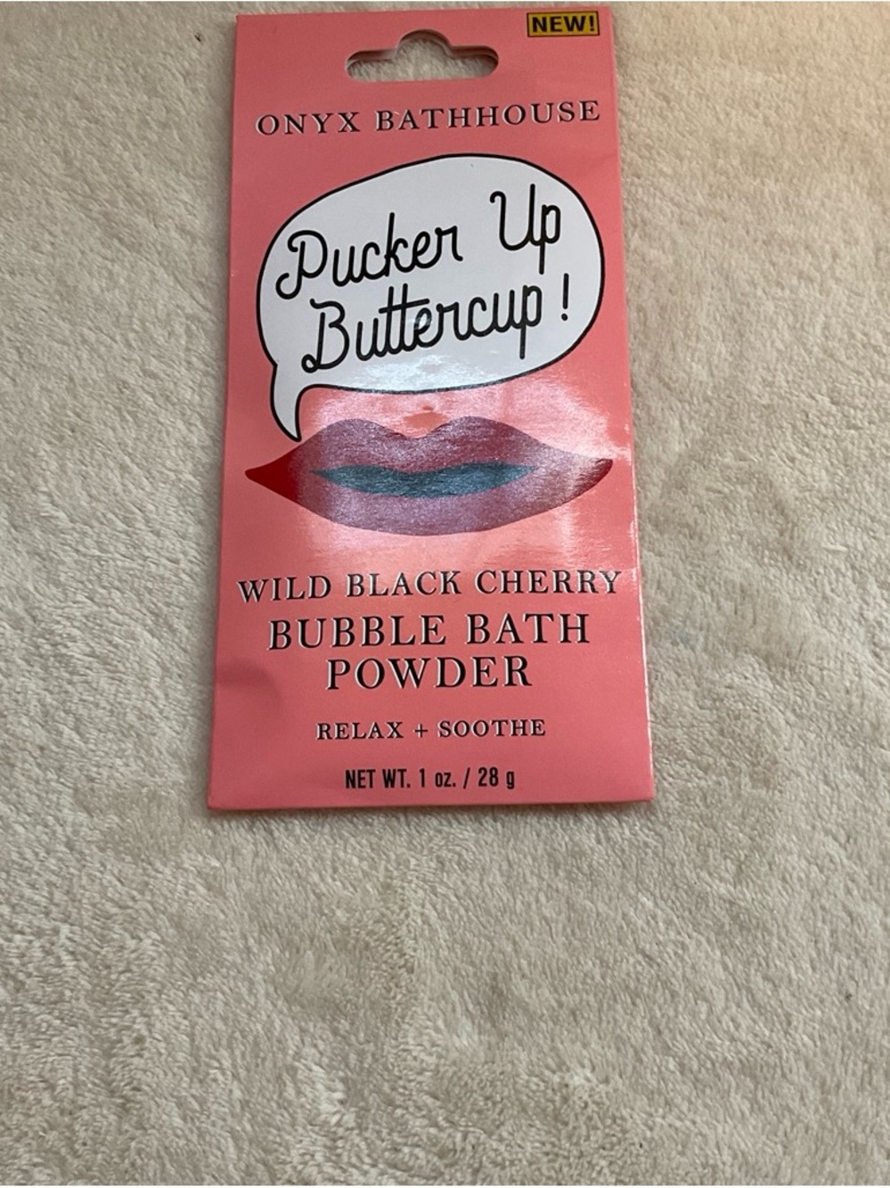 Onyx Pucker Up Buttercup! Bubble Bath Powder - Pink
